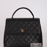 Chanel 2002 Caviar Quilted Turnlock Kelly 24K GP