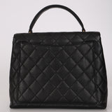 Chanel 2002 Caviar Quilted Turnlock Kelly 24K GP