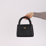 Rare Chanel 1998 Caviar Small Shopper Kelly 24K GP