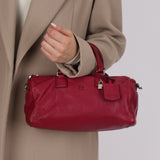 Loewe Raspberry Leather Amazona Bowler 25