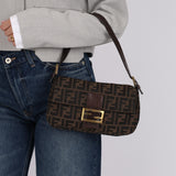 Ultra-Rare Fendi Zucca Baguette Bag GHW