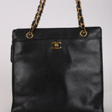 Chanel 1998 Caviar Turnlock Tote 24K GP
