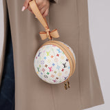 Ultra-Rare Louis Vuitton x Takashi Murakami Multicolor White Koro Koro Clutch