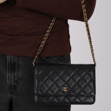 Chanel 2019 Caviar Wallet on Chain GHW
