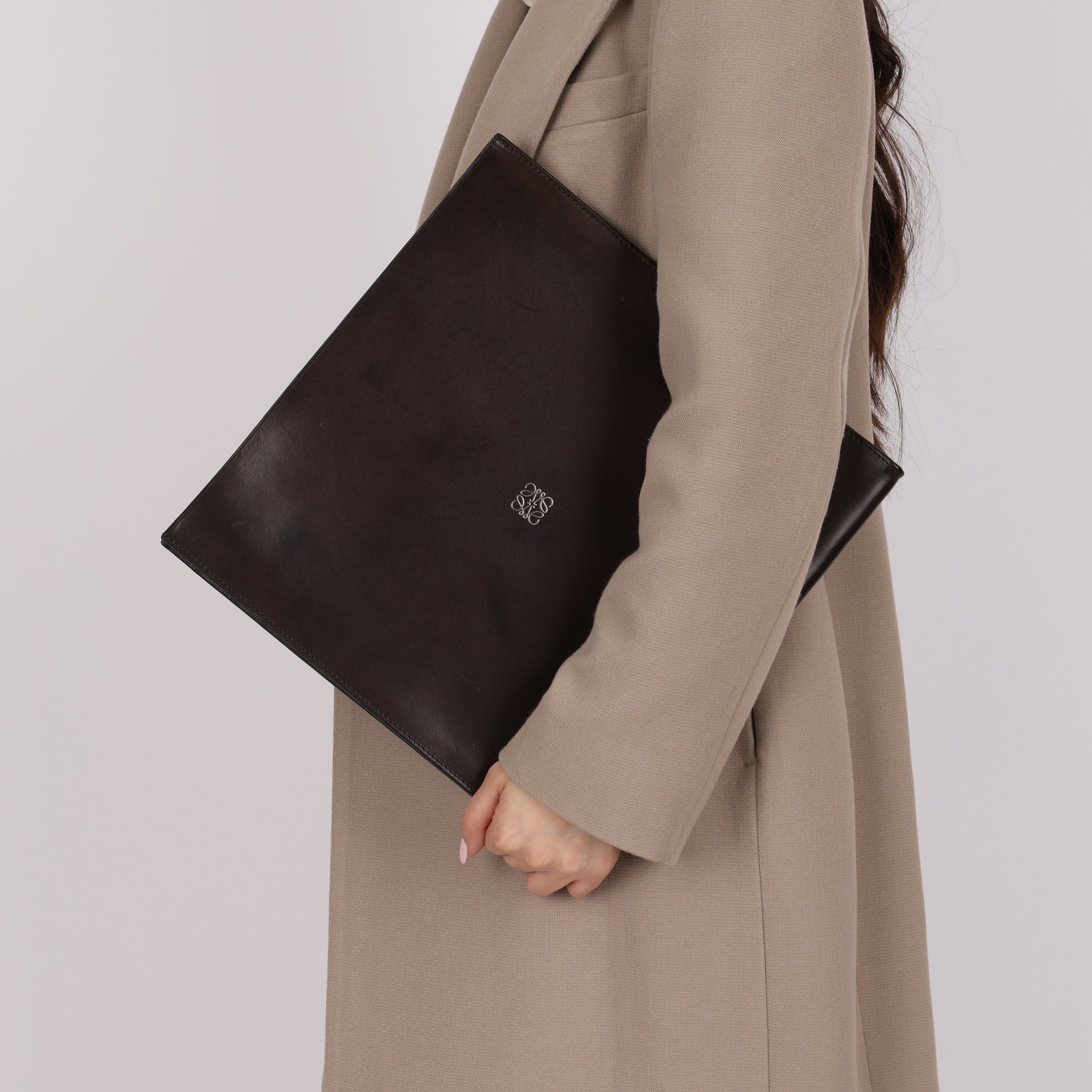 Loewe Leather Anagram Record Player Sleeve