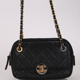 Chanel 2019 Calfskin Interlocking CC Small Camera Bag