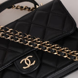 Chanel 2023 Lambskin Classic Top Handle