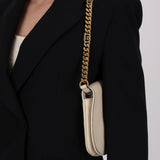 Gucci Mystic White Roxy Calfskin Blondie Chain Shoulder Flap