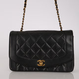 Chanel 1993 Lambskin Medium Diana Flap Bag 24K GP