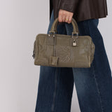 Loewe Khaki Grey Anagram Leather Amazona 28