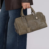 Loewe Khaki Grey Anagram Leather Amazona 28