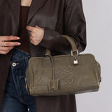 Loewe Khaki Grey Anagram Leather Amazona 28