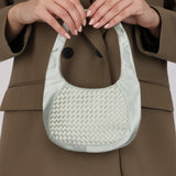 Bottega Veneta Satin Light Cyan Intrecciato Mini Hobo