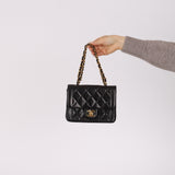 Rare Chanel Lambskin Chain Handle Mini Diana Flap Bag 24K GP