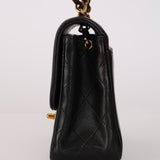 Rare Chanel Lambskin Chain Handle Mini Diana Flap Bag 24K GP