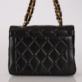 Rare Chanel Lambskin Chain Handle Mini Diana Flap Bag 24K GP