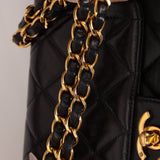 Rare Chanel Lambskin Chain Handle Mini Diana Flap Bag 24K GP