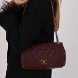 Chanel 2017 Dark Bordeaux Sheepskin Medium Mademoiselle Flap