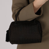 Bottega Veneta Satin Intrecciato Tassel Bowler Bag