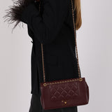 Chanel 2017 Dark Bordeaux Sheepskin Medium Mademoiselle Flap