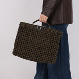Fendi Woven Leather Peekaboo Bag