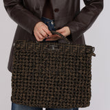 Fendi Woven Leather Peekaboo Bag