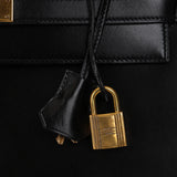 Hermès 1978 Noir Box Kelly 32 Sellier GHW