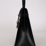 Hermès 1978 Noir Box Kelly 32 Sellier GHW
