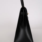 Hermès 1978 Noir Box Kelly 32 Sellier GHW