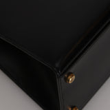 Hermès 1978 Noir Box Kelly 32 Sellier GHW