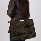 Fendi Woven Leather Peekaboo Bag