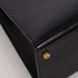 Hermès 1978 Noir Box Kelly 32 Sellier GHW
