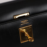 Hermès 1978 Noir Box Kelly 32 Sellier GHW