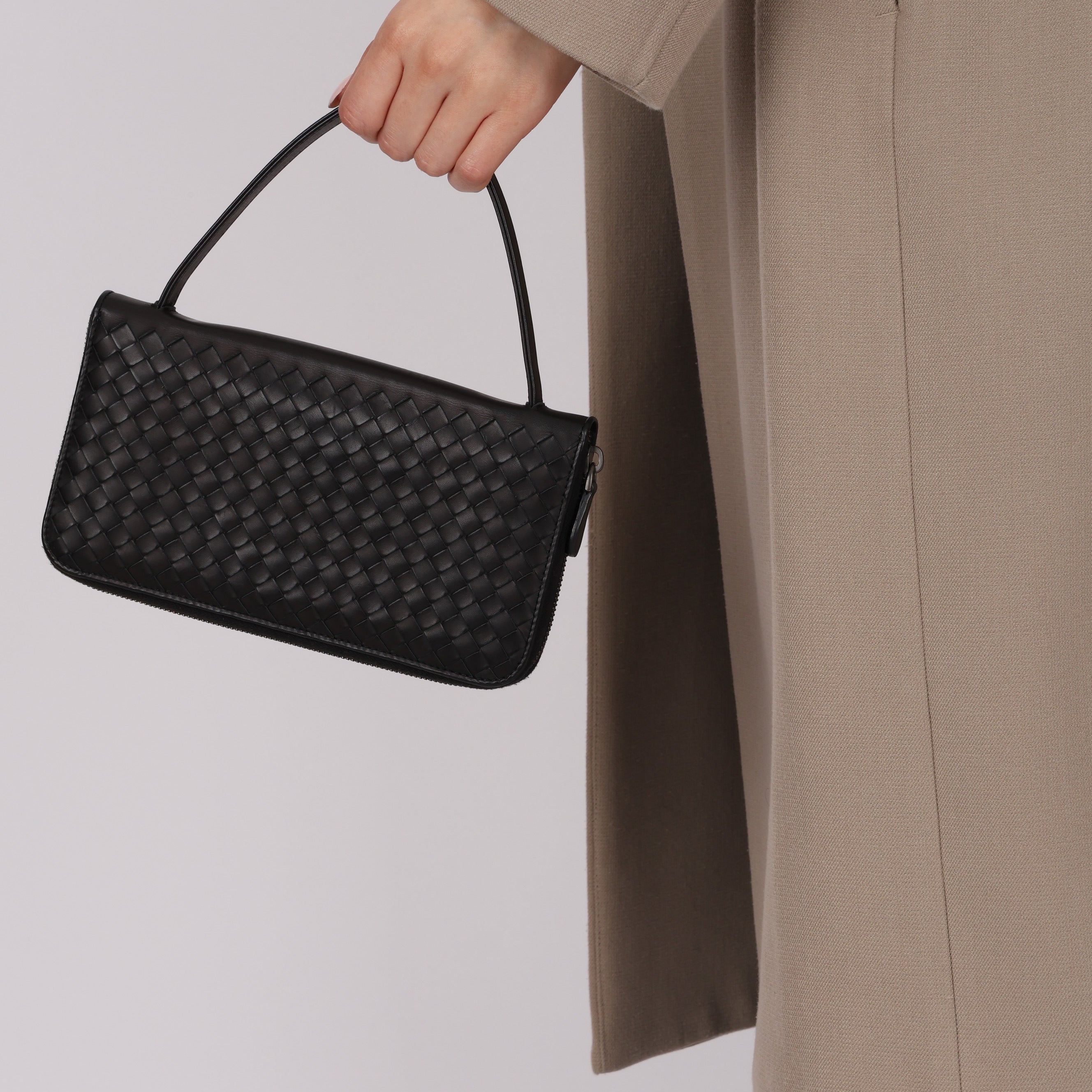 Bottega Veneta Intrecciato Long Wallet with Strap