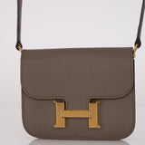 Hermès 2022 Etain Epsom Constance Slim Wallet GHW