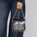 Prada Nappa Paillettes Chain Handle Bag