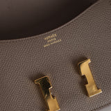 Hermès 2022 Etain Epsom Constance Slim Wallet GHW