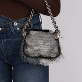 Prada Nappa Paillettes Chain Handle Bag