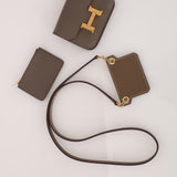 Hermès 2022 Etain Epsom Constance Slim Wallet GHW