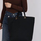 Gucci GG Canvas Leather Shopping Tote