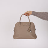 Hermès 2016 Gris Tourterelle Taurillon Clémence Bolide 31 PHW
