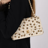 Ultra-Rare Chanel 2016 Metiers d'Art Pasta Pearl Medium Classic Double Flap AGHW