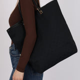 Gucci GG Canvas Leather Shopping Tote