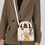 Rare Christian Dior x Spencer Sweeney 2015 Blanc Leather Diorodeo Embroidered Mini Lady Bag