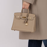 Hermès Birkin 25 Gris Tourterelle Togo 2018 GHW