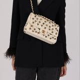 Ultra-Rare Chanel 2016 Metiers d'Art Pasta Pearl Medium Classic Double Flap AGHW