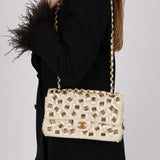 Ultra-Rare Chanel 2016 Metiers d'Art Pasta Pearl Medium Classic Double Flap AGHW