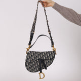 Dior 2018 Oblique Medium Saddle Bag with Dior Strap