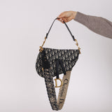 Dior 2018 Oblique Medium Saddle Bag with Dior Strap