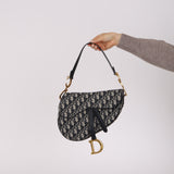 Dior 2018 Oblique Medium Saddle Bag with Dior Strap